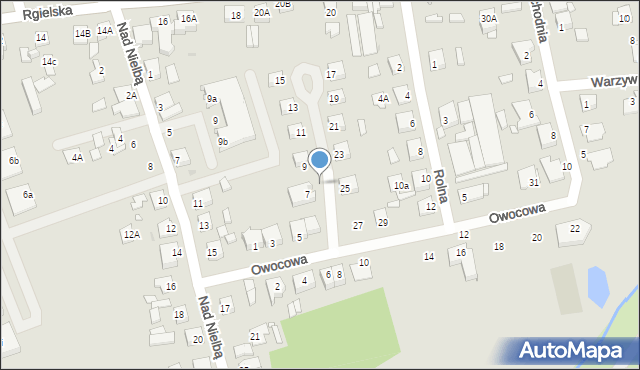 Wągrowiec, Owocowa, 7a, mapa Wągrowiec