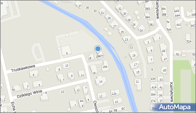 Warszawa, Owoców Leśnych, 18A, mapa Warszawy