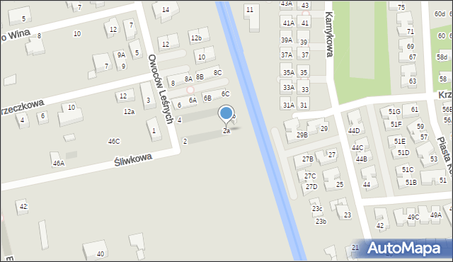 Warszawa, Owoców Leśnych, 2a, mapa Warszawy
