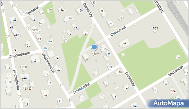 Warszawa, Owocowa, 6, mapa Warszawy