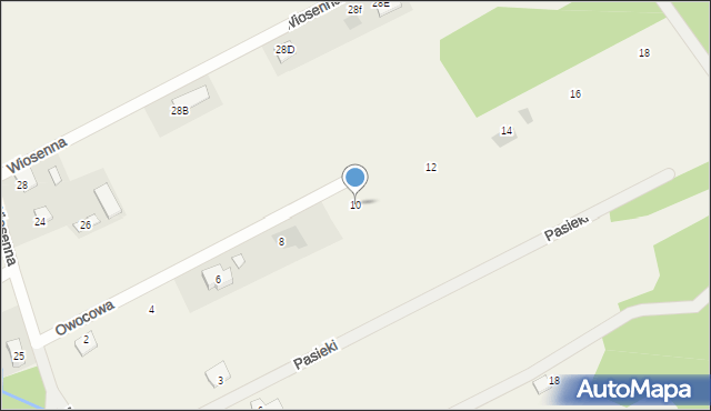 Wola Ducka, Owocowa, 10, mapa Wola Ducka