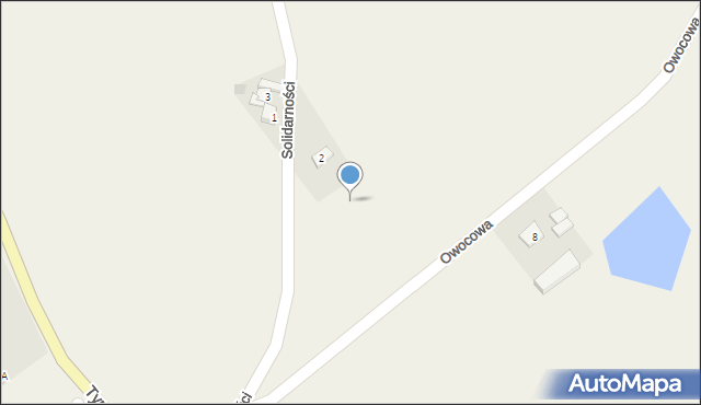 Wybcz, Owocowa, 5, mapa Wybcz