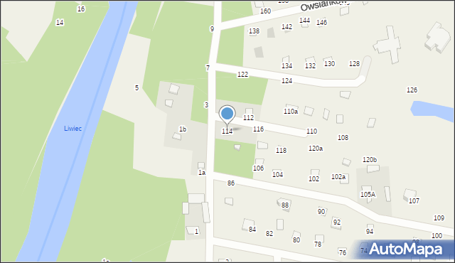 Zawiszyn, Owsiankowska, 114, mapa Zawiszyn