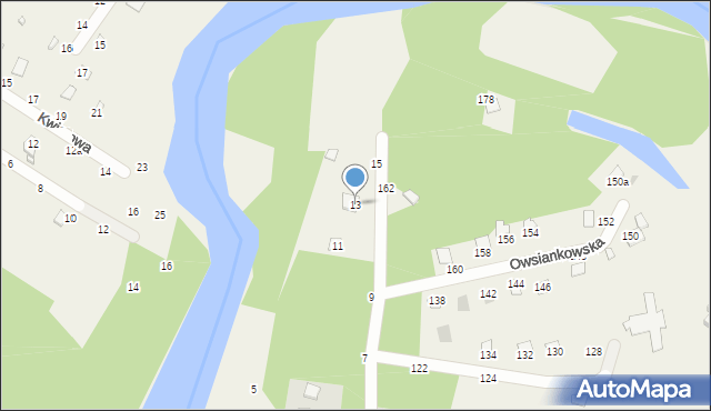 Zawiszyn, Owsiankowska, 13, mapa Zawiszyn