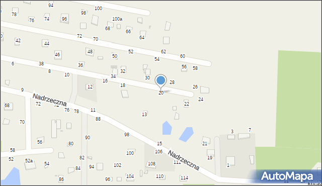 Zawiszyn, Owsiankowska, 20, mapa Zawiszyn