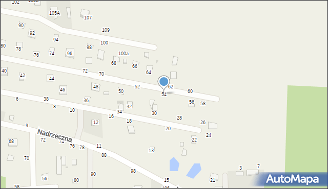 Zawiszyn, Owsiankowska, 54, mapa Zawiszyn