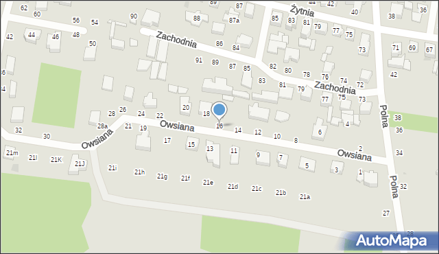 Zgierz, Owsiana, 16, mapa Zgierz