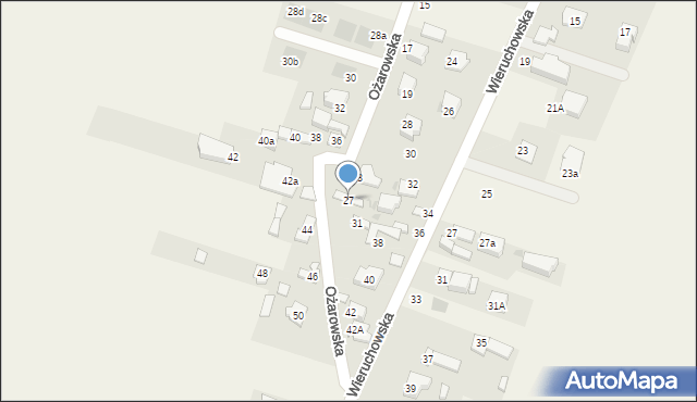 Babice Nowe, Ożarowska, 27, mapa Babice Nowe