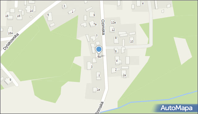 Biestrzynnik, Ozimska, 5A, mapa Biestrzynnik