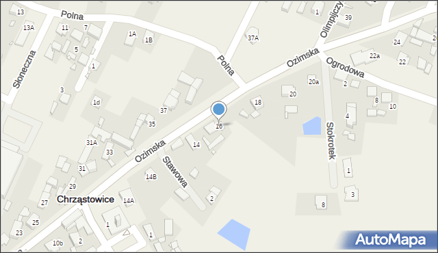 Chrząstowice, Ozimska, 16, mapa Chrząstowice
