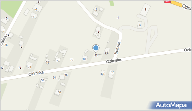 Chrząstowice, Ozimska, 83, mapa Chrząstowice