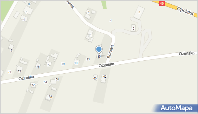 Chrząstowice, Ozimska, 85, mapa Chrząstowice