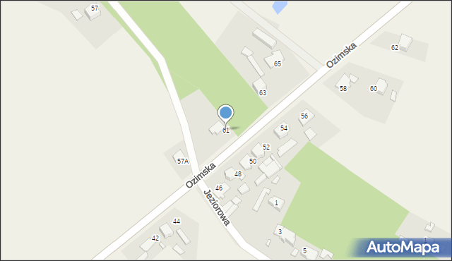 Daniec, Ozimska, 61, mapa Daniec