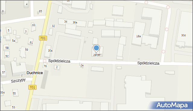 Duchnice, Ożarowska, 28/30, mapa Duchnice