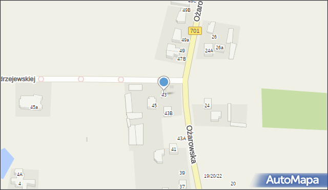 Duchnice, Ożarowska, 43, mapa Duchnice