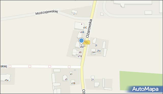 Duchnice, Ożarowska, 49a, mapa Duchnice