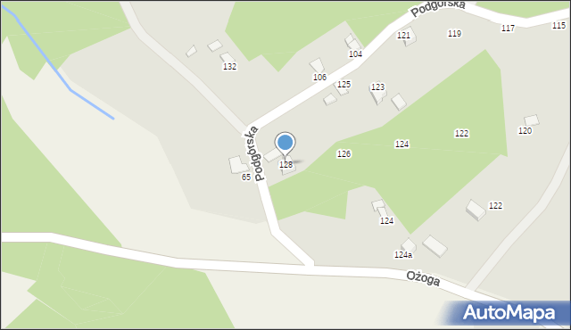 Dynów, Ożoga Józefa, ks., 128, mapa Dynów