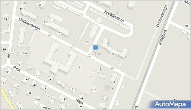 Gostynin, Ozdowskiego Józefa, 3, mapa Gostynin