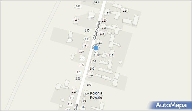 Kowale, Ożarowska, 110, mapa Kowale