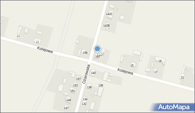 Kowale, Ożarowska, 142, mapa Kowale
