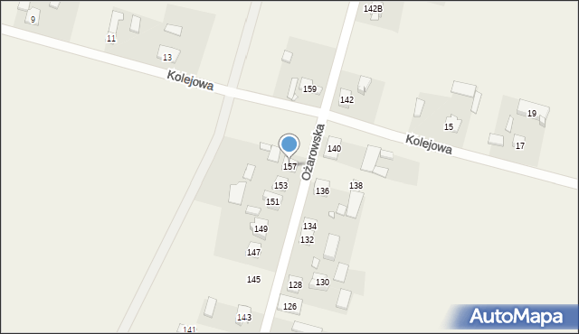 Kowale, Ożarowska, 157, mapa Kowale