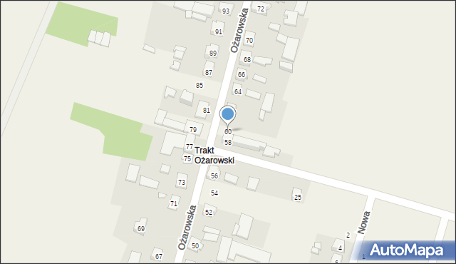 Kowale, Ożarowska, 60, mapa Kowale