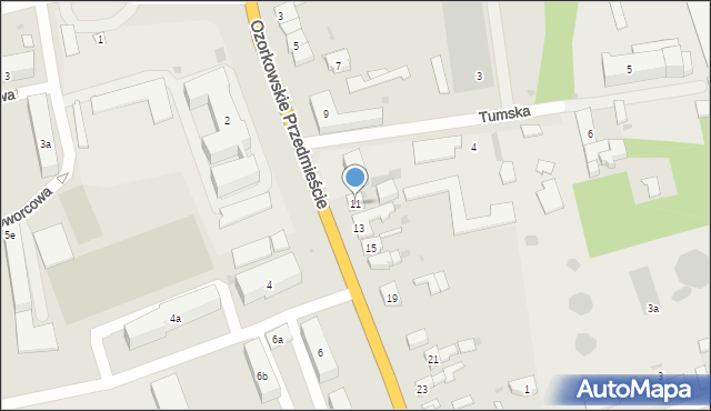 Łęczyca, Ozorkowskie Przedmieście, 11, mapa Łęczyca