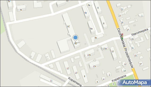 Łęczyca, Ozorkowskie Przedmieście, 6D, mapa Łęczyca