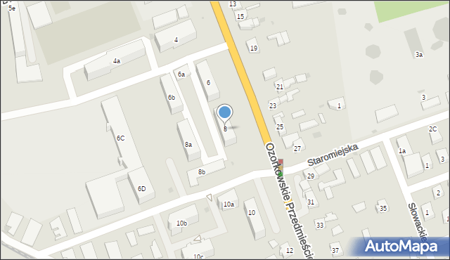 Łęczyca, Ozorkowskie Przedmieście, 8, mapa Łęczyca