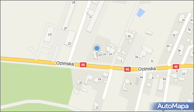 Lędziny, Ozimska, 1, mapa Lędziny