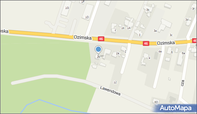 Lędziny, Ozimska, 2b, mapa Lędziny