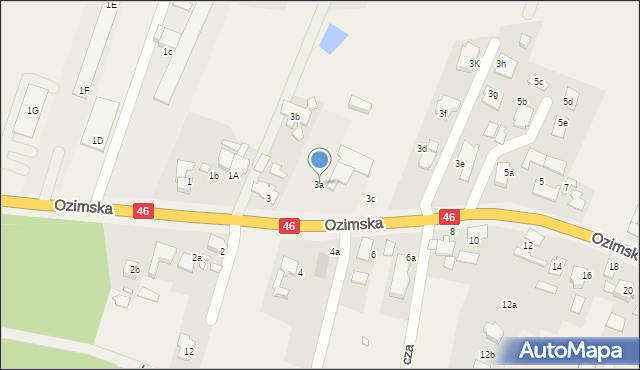 Lędziny, Ozimska, 3a, mapa Lędziny