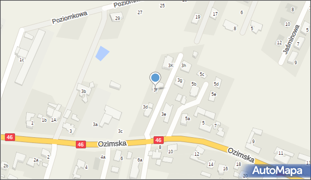 Lędziny, Ozimska, 3f, mapa Lędziny