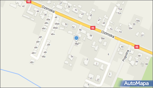 Lędziny, Ozimska, 56a, mapa Lędziny