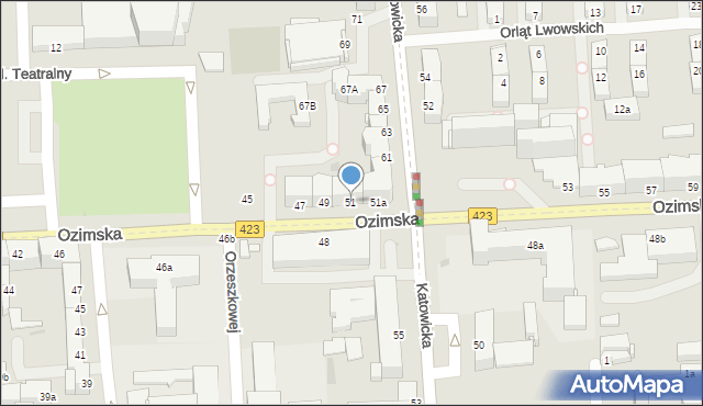 Opole, Ozimska, 51, mapa Opola