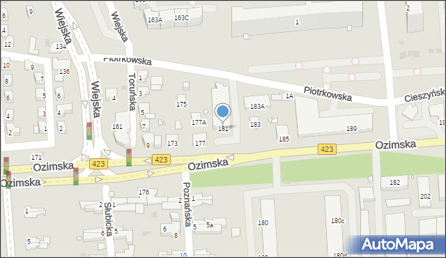 Opole, Ozimska, 181, mapa Opola