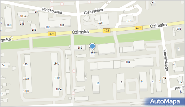 Opole, Ozimska, 202, mapa Opola