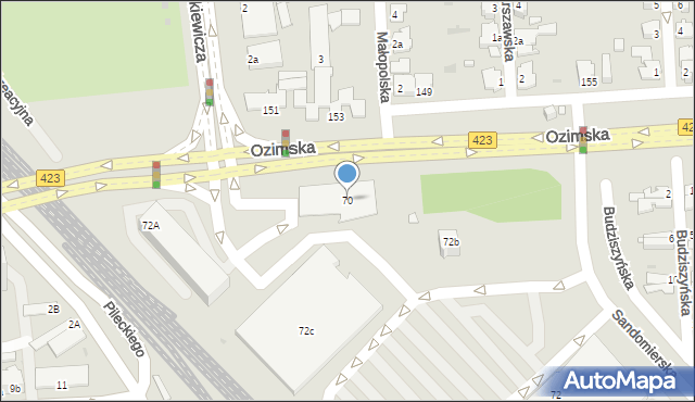 Opole, Ozimska, 70, mapa Opola