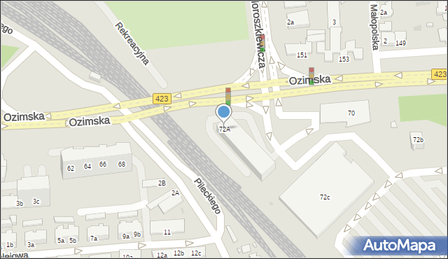 Opole, Ozimska, 72A, mapa Opola