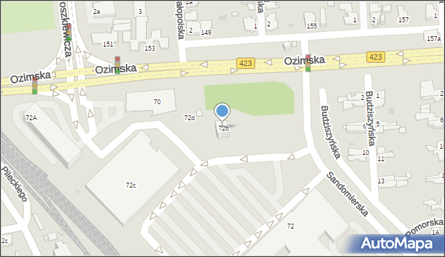 Opole, Ozimska, 72b, mapa Opola