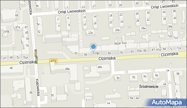 Opole, Ozimska, 57a, mapa Opola