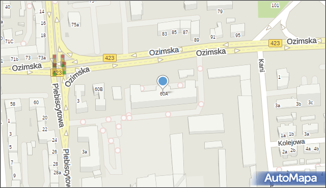 Opole, Ozimska, 60A, mapa Opola