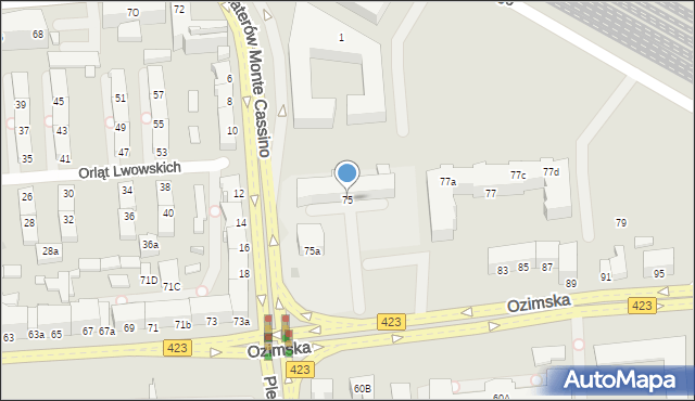 Opole, Ozimska, 75, mapa Opola