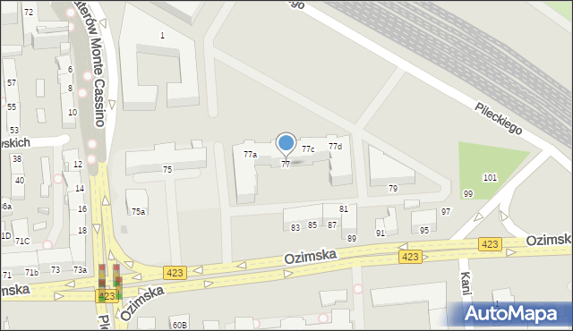 Opole, Ozimska, 77, mapa Opola