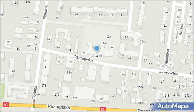 Ożarów Mazowiecki, Ożarowska, 34, mapa Ożarów Mazowiecki