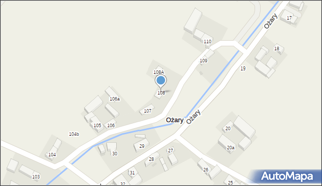 Ożary, Ożary, 108, mapa Ożary