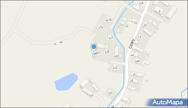 Ożary, Ożary, 116, mapa Ożary