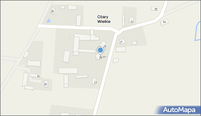 Ożary Wielkie, Ożary Wielkie, 25, mapa Ożary Wielkie