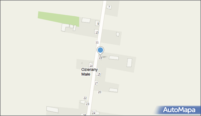 Ozierany Małe, Ozierany Małe, 13, mapa Ozierany Małe