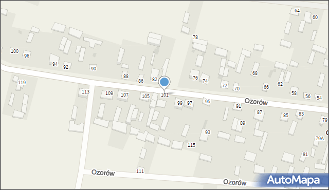 Ozorów, Ozorów, 101, mapa Ozorów